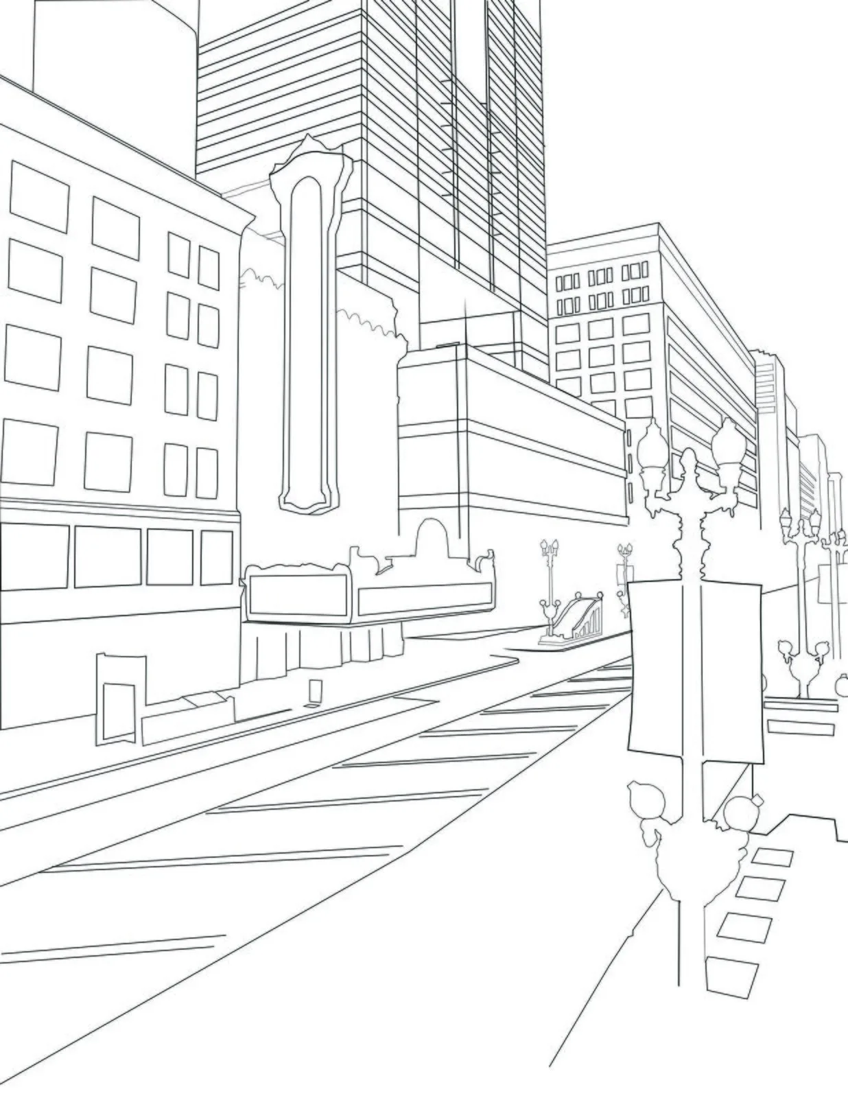 City — Arte digital. Ilustración digital de José Alejandro Armenta, artista visual en Tlaxcala.