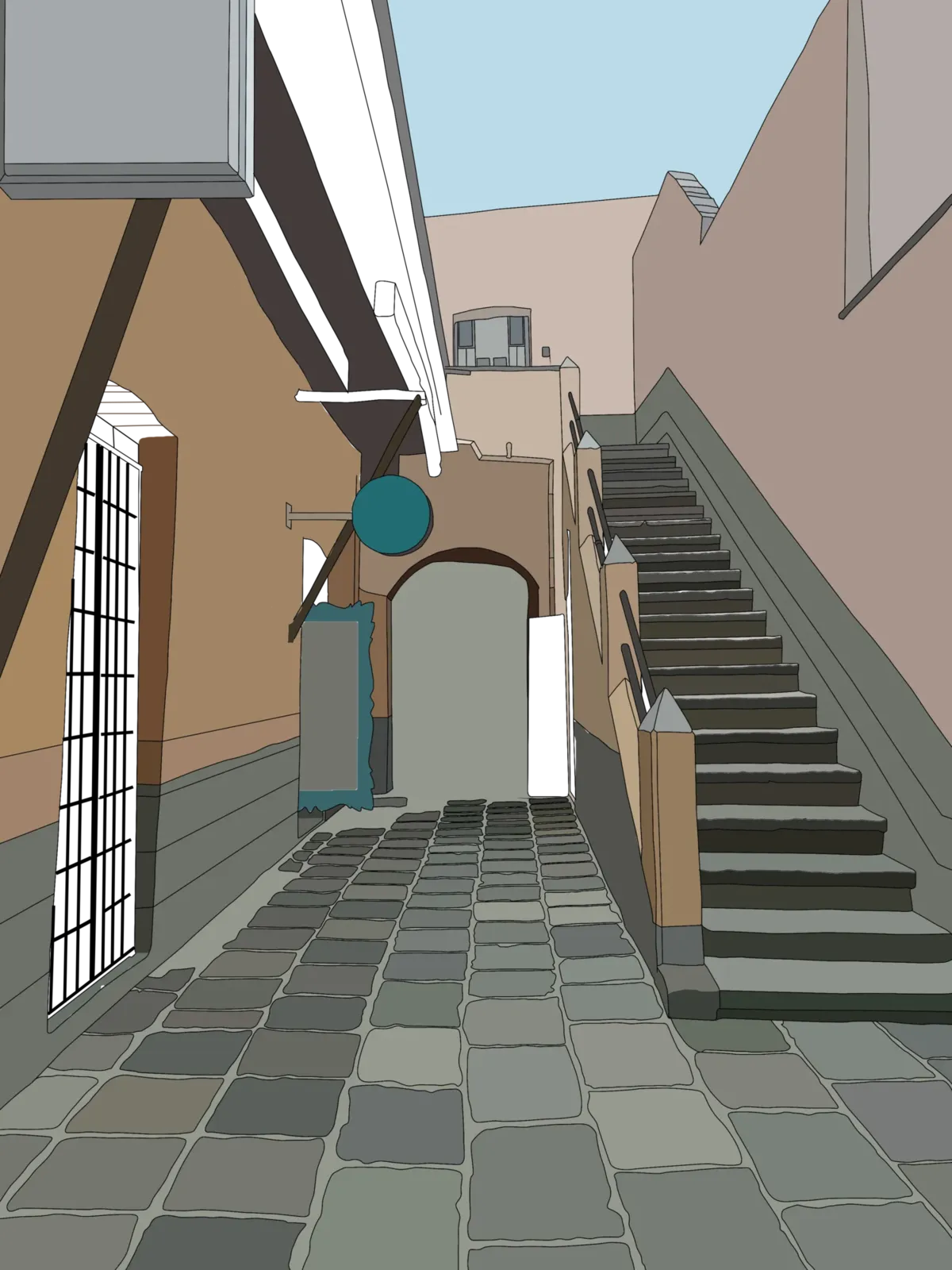 8 — Serie Monstruos · proceso digital. Ilustración digital de José Alejandro Armenta, artista visual en Tlaxcala.
